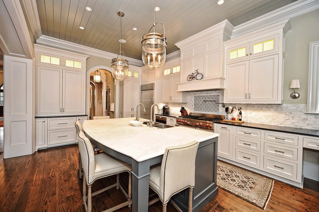 Custom estate kitchen with island and millwork